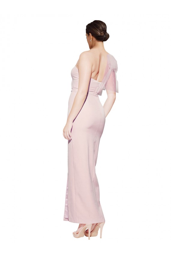 Low Back Pink Sheath Sweetheart Long Formal Evening Gown / Prom Dress / Bridesmaid Dress Bolton