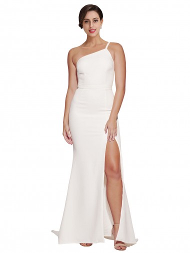 Ivory Sheath Strapless Sweep Train Semi Formal Evening Dress / Prom Dress / Bridesmaid Dress Bolton