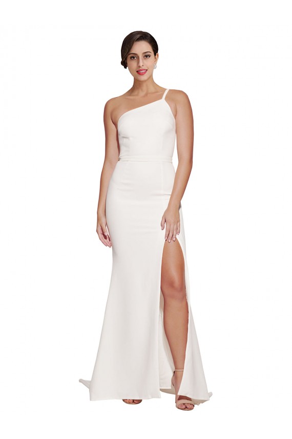 Ivory Sheath Strapless Sweep Train Semi Formal Evening Dress / Prom Dress / Bridesmaid Dress Bolton