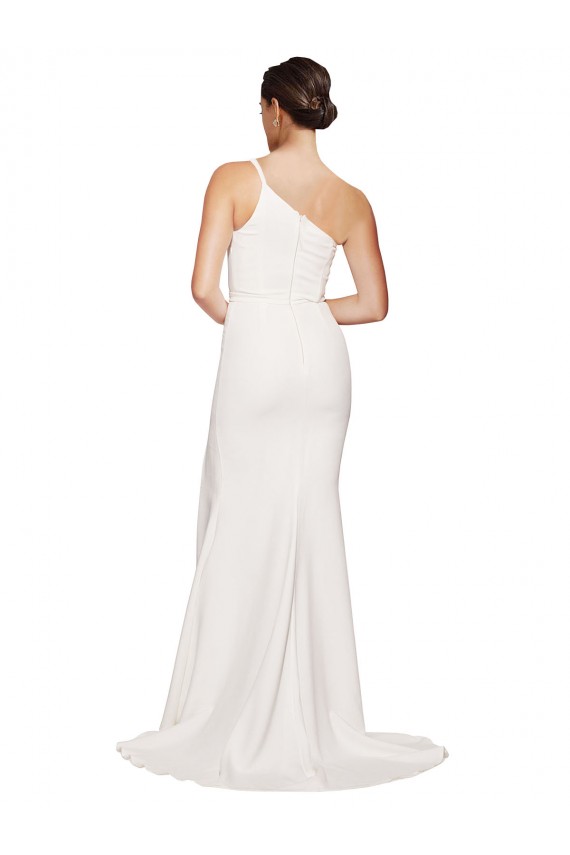 Ivory Sheath Strapless Sweep Train Semi Formal Evening Dress / Prom Dress / Bridesmaid Dress Bolton