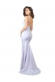 Low Back White Mermaid High Neck Long Beach Wedding Dress Bolton