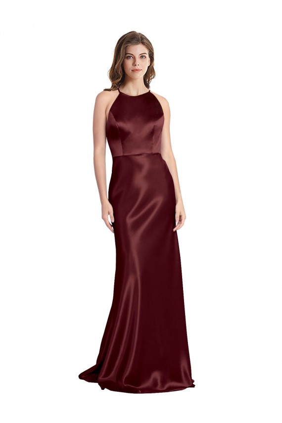 Burgundy Gold A-Line V-Neck Long Formal Evening Gown / Prom Dress / Bridesmaid Dress Bolton