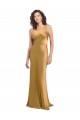 Gold A-Line One Shoulder Sleeveless Long Formal Evening Gown / Prom Dress / Bridesmaid Dress Bolton