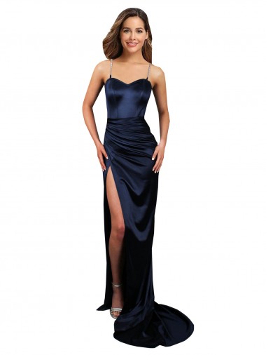 Dark Navy Mermaid Sweetheart Long Formal Evening Gown / Prom Dress / Bridesmaid Dress Bolton