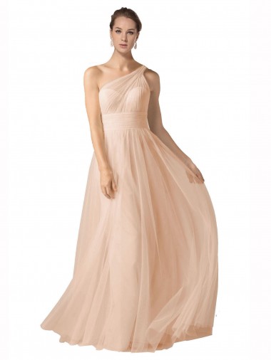 Keyhole Back Nude A-Line Sweetheart Long Formal Dress / Bridesmaid Dress Bolton