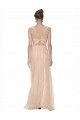 Blush Sheath High Neck Long Bridesmaid Dress Bolton