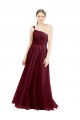 Burgundy A-Line One Shoulder Sleeveless Long Semi Formal Evening Dress / Bridesmaid Dress Bolton