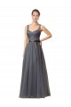 V-Back Slate Grey A-Line Sweetheart Long Formal Dress / Bridesmaid Dress Bolton