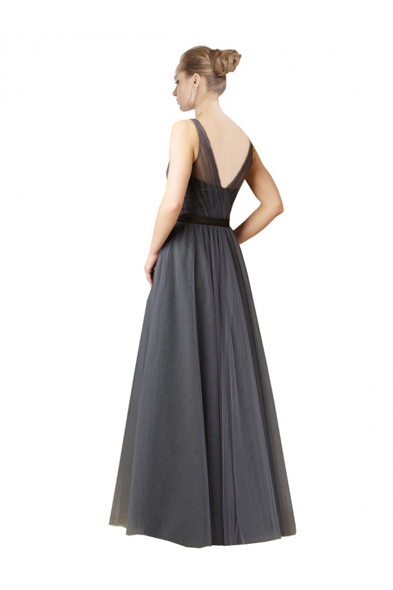 V-Back Slate Grey A-Line Sweetheart Long Formal Dress / Bridesmaid Dress Bolton