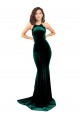 Open Back Dark Green Mermaid High Neck Sweep Train Formal Evening Gown / Prom Dress / Bridesmaid Dress Bolton