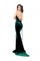 Open Back Dark Green Mermaid High Neck Sweep Train Formal Evening Gown / Prom Dress / Bridesmaid Dress Bolton