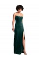 Low Back Dark Green Sheath Strapless Long Black Tie Evening Gown / Prom Dress / Bridesmaid Dress Bolton